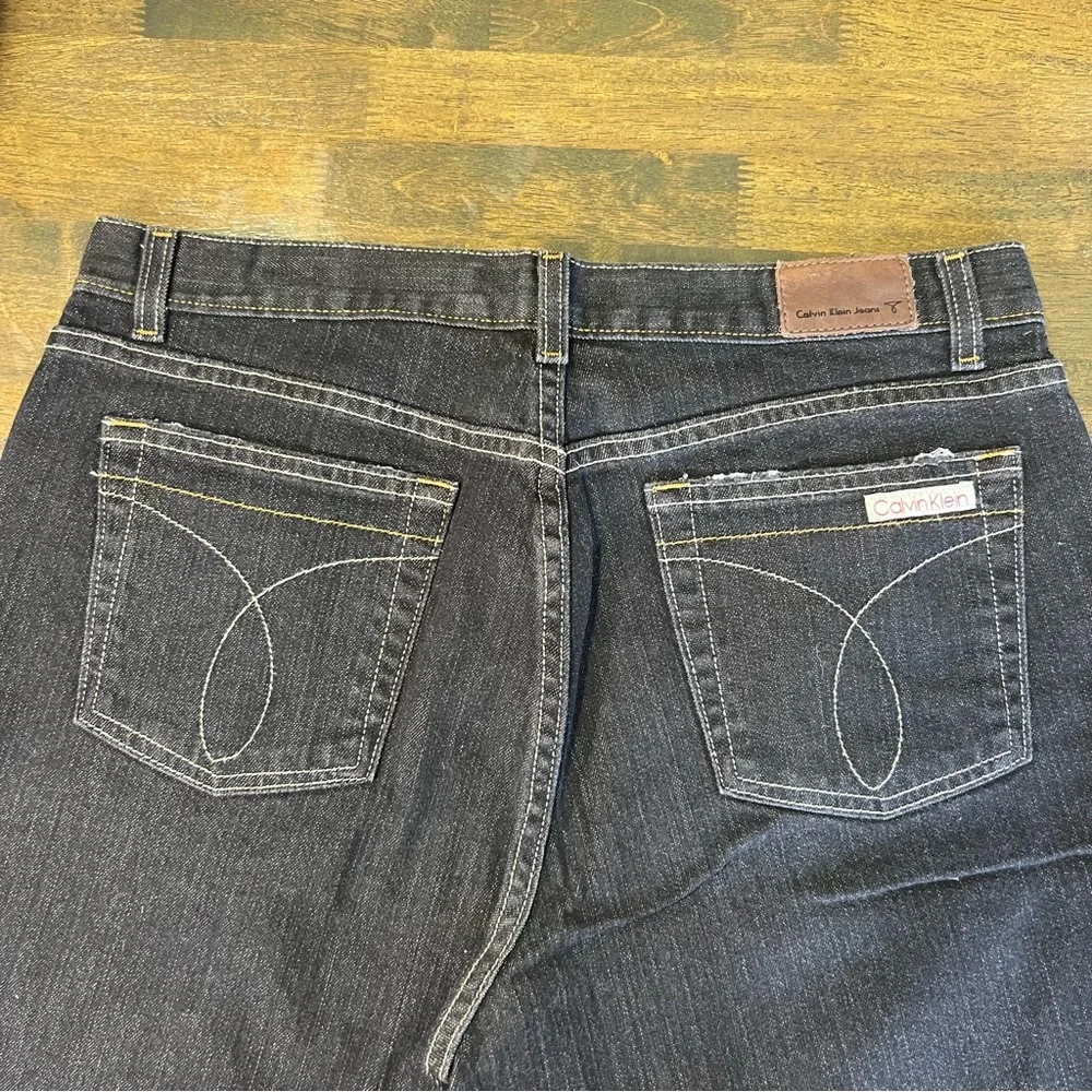Calvin Klein womens bootcut stretch plus size dark denim jeans - Picture 8 of 13
